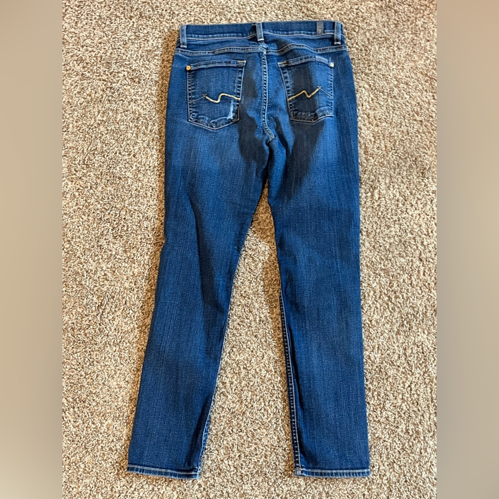 Josefina skinny boyfriend jeans from 7 for all mankind size 26 distressed - Picture 7 of 8